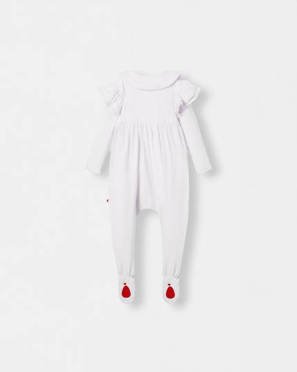 Ruffle Truffle Playsuit - White - Atlas & Maya