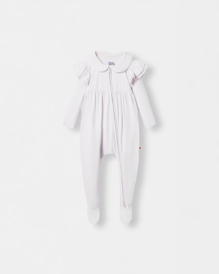 Ruffle Truffle Playsuit - White - Atlas & Maya