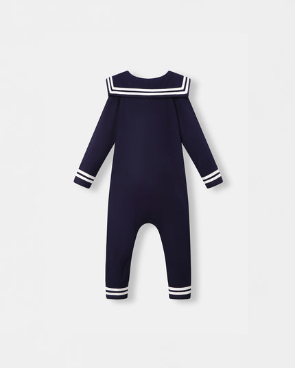 All On Board Playsuit - Navy Blue (Footless)