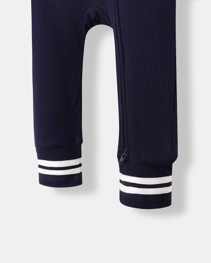 All On Board Playsuit - Navy Blue (Footless)