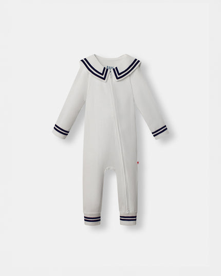 All On Board Playsuit - White (Footless) - Atlas & Maya