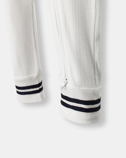 All On Board Playsuit - White (Footless) - Atlas & Maya