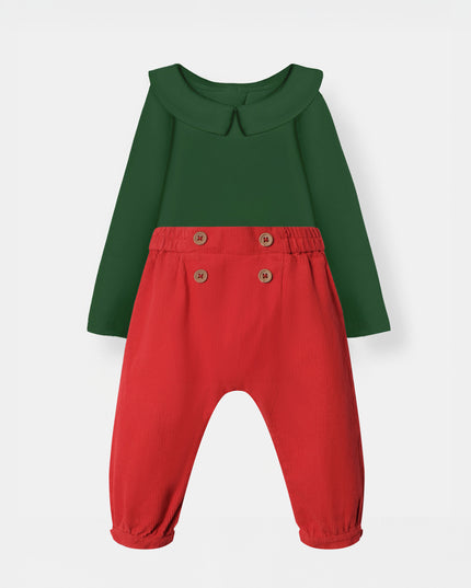 Bermuda Green + Sailor Pant - Green/Red