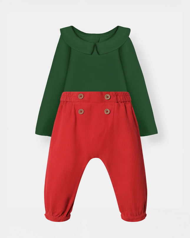 Bermuda Green + Sailor Pant - Green/Red