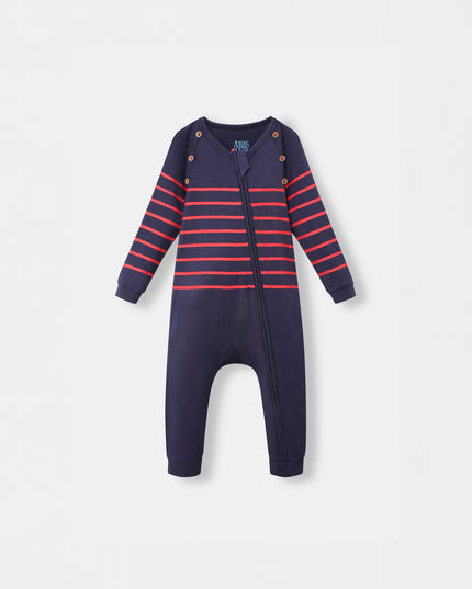 Captain Cuddle Playsuit - Navy Blue (Footless)