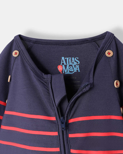 Captain Cuddle Playsuit - Navy Blue