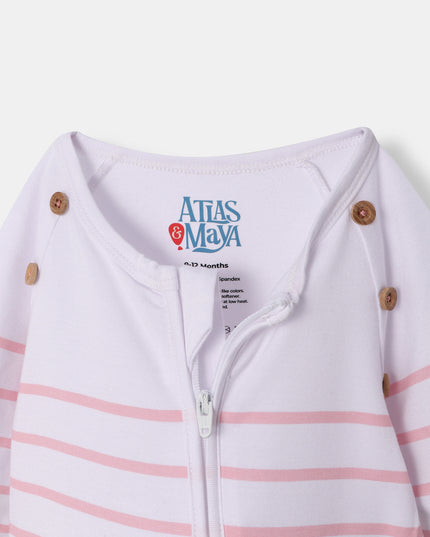 Captain Cuddle Playsuit - White & Pink