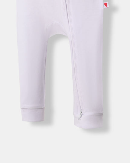 Captain Cuddle Playsuit - White & Pink (Footless)