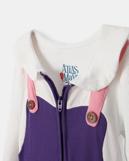 Fancy Pantsy Overall Playsuit - Purple - Atlas & Maya