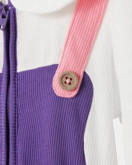 Fancy Pantsy Overall Playsuit - Purple - Atlas & Maya