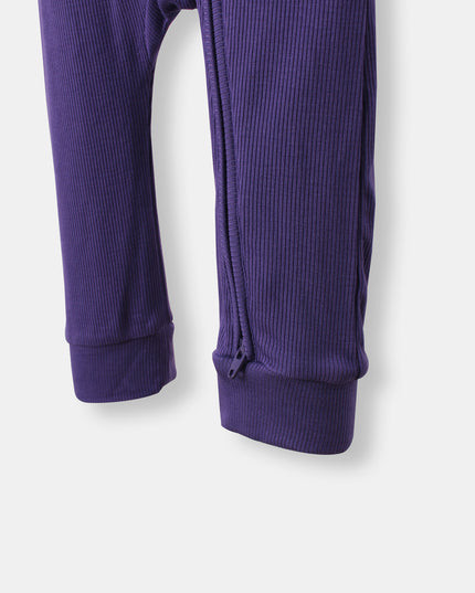 Fancy Pantsy Overall Playsuit - Purple (Footless)