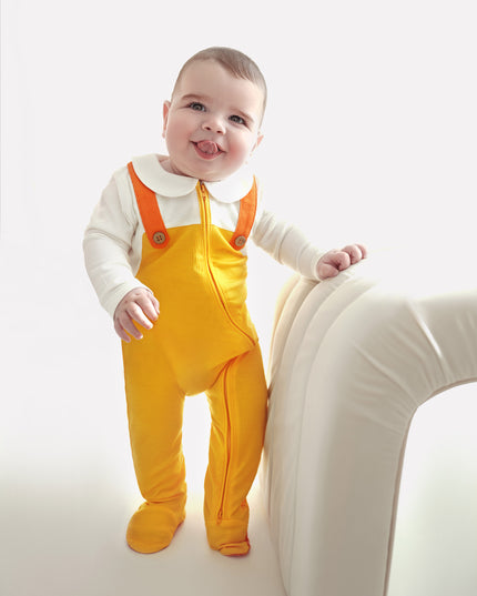 Fancy Pantsy Overall Playsuit - Yellow