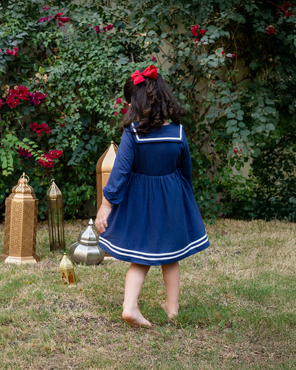 First Mate Dress - Navy Blue
