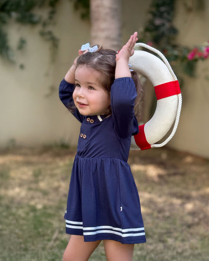 First Mate Dress - Navy Blue