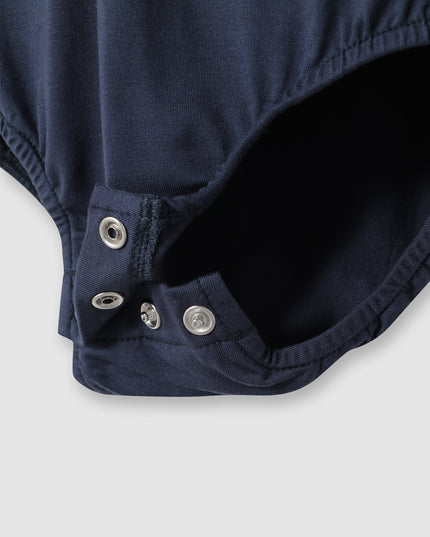First Mate Romper - Navy Blue - Atlas & Maya