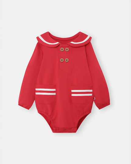 First Mate Romper - Red - Atlas & Maya