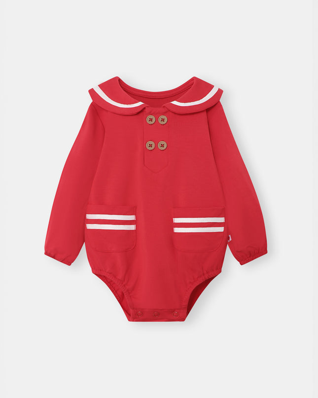 First Mate Romper - Red - Atlas & Maya