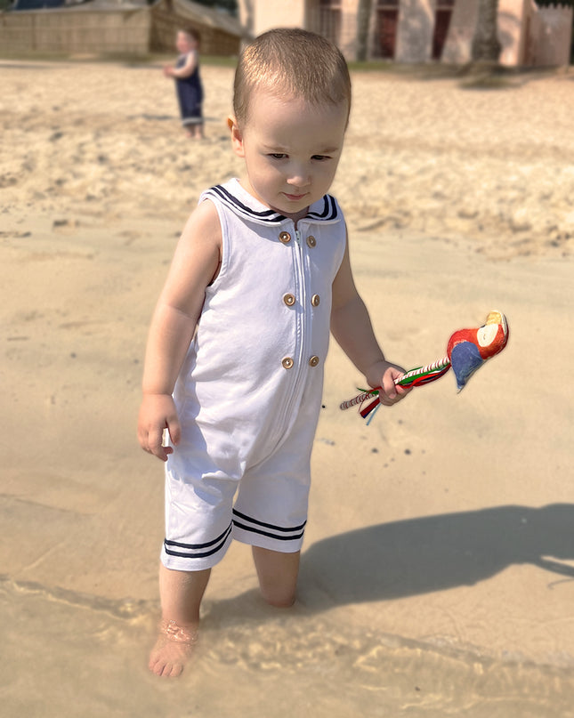Little Skipper Jumpsuit - White