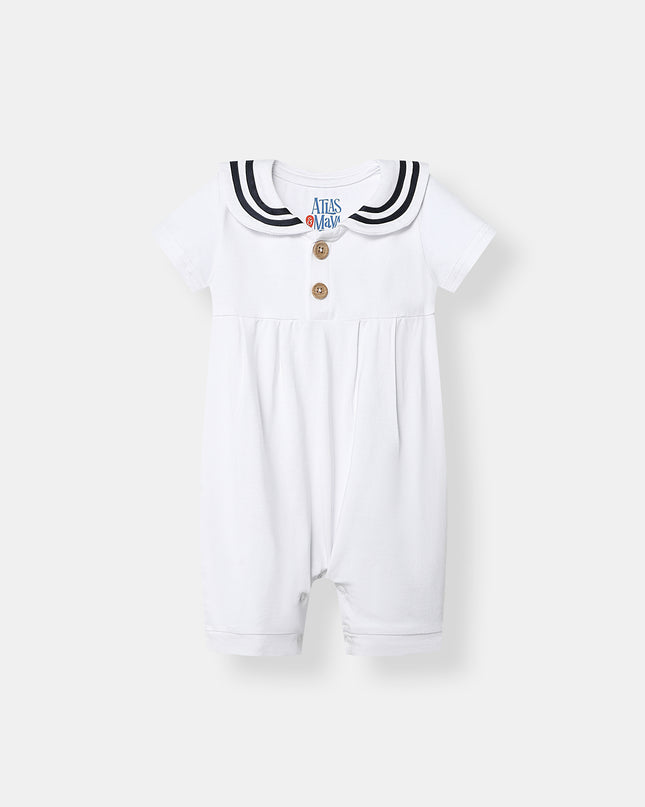 Little Skipper Romper - White - Atlas & Maya