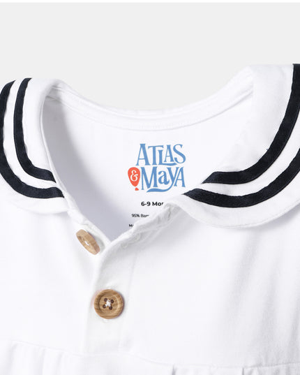 Little Skipper Romper - White - Atlas & Maya