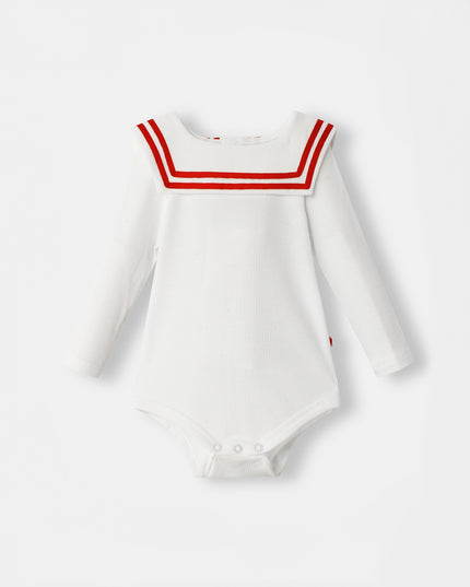 Nautical Magnetic Bodysuit - White - Atlas & Maya