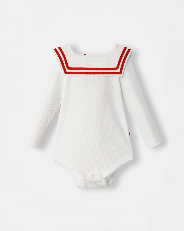 Nautical Magnetic Bodysuit - White - Atlas & Maya