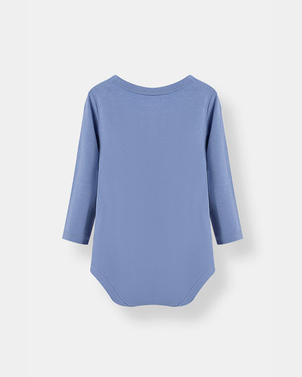 Pocket Long Sleeve Magnetic Bodysuit - Frost Blue - Atlas & Maya