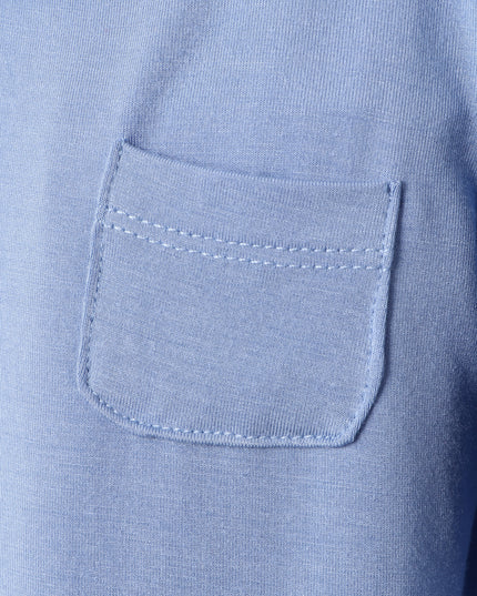 Pocket Long Sleeve Magnetic Bodysuit - Frost Blue - Atlas & Maya