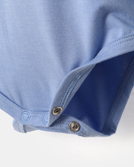 Pocket Long Sleeve Magnetic Bodysuit - Frost Blue - Atlas & Maya