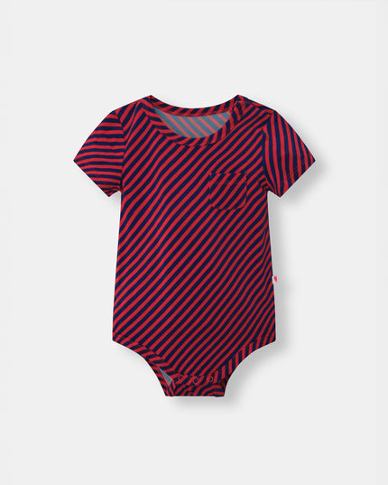 Pocket Short Sleeve Magnetic Bodysuit - Betta Stripes - Atlas & Maya
