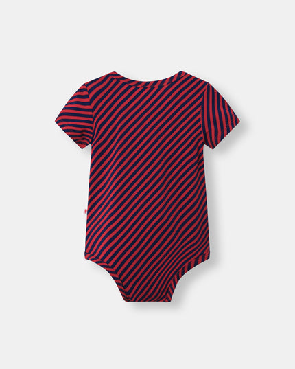 Pocket Short Sleeve Magnetic Bodysuit - Betta Stripes - Atlas & Maya