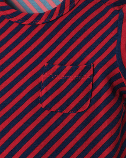 Pocket Short Sleeve Magnetic Bodysuit - Betta Stripes - Atlas & Maya