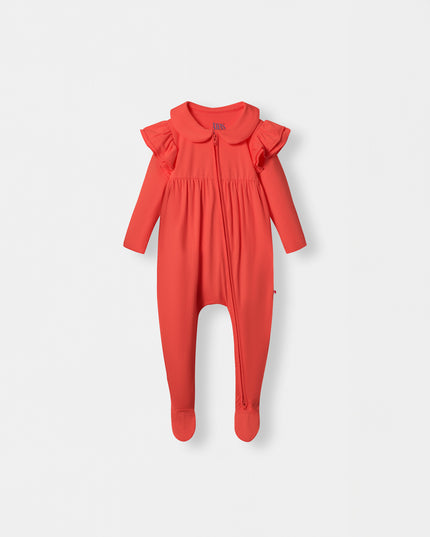Ruffle Truffle Playsuit - Coral - Atlas & Maya