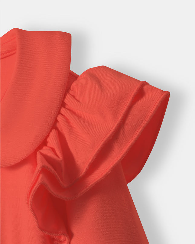 Ruffle Truffle Playsuit - Coral - Atlas & Maya