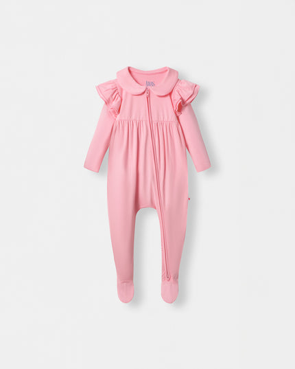 Ruffle Truffle Playsuit - Flamingo Pink - Atlas & Maya