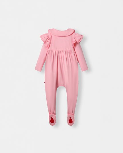 Ruffle Truffle Playsuit - Flamingo Pink - Atlas & Maya