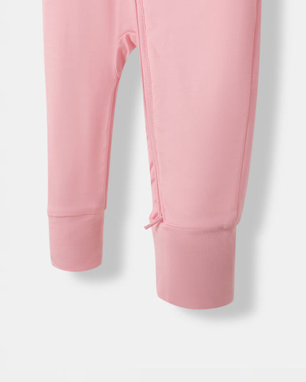 Ruffle Truffle Playsuit - Flamingo Pink (Footless)