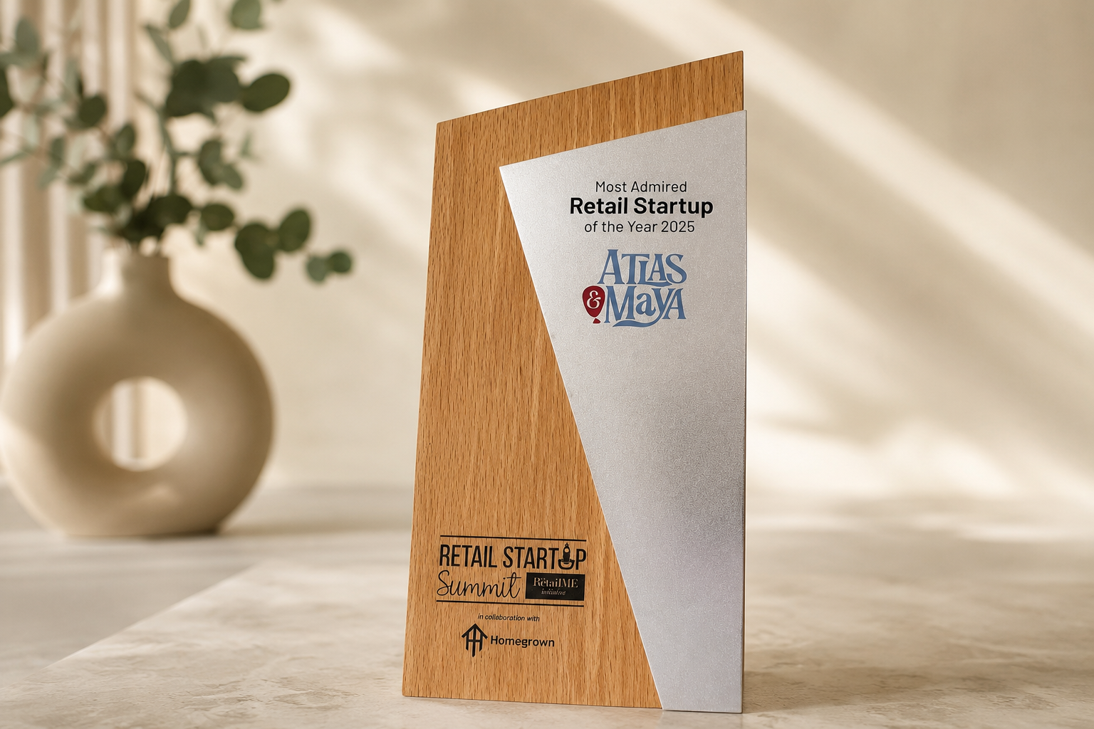 Atlas & Maya Wins Most Admired Retail Start-Up at the RetailME Awards 2025