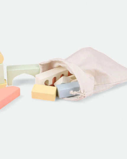 Wooden Masjid Building Blocks - Pastel Colors