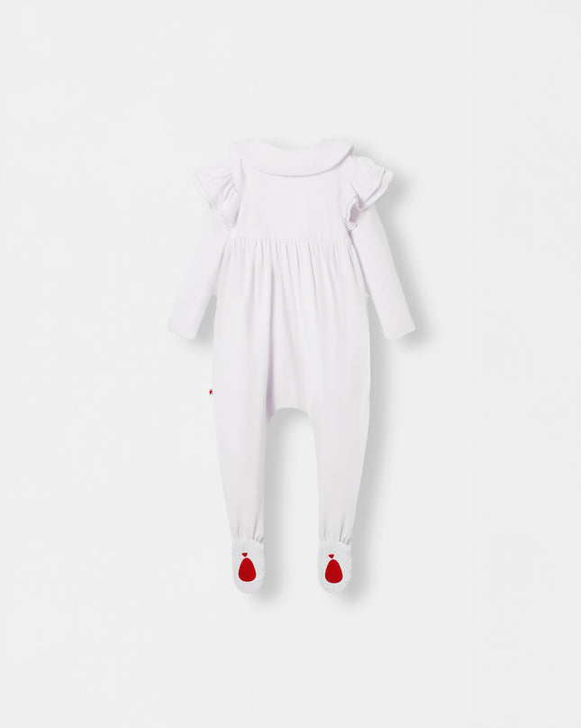 Ruffle Truffle Playsuit - White - Atlas & Maya