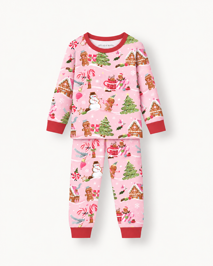 Bamboo Baby & Kids Christmas Pajamas in It’s a Pink Xmas | Nighty Night