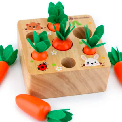 Carrot Pickings - Montessori Wooden Carrot Pulling Toy