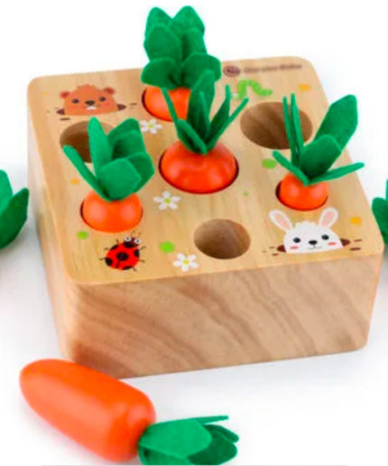 Carrot Pickings - Montessori Wooden Carrot Pulling Toy