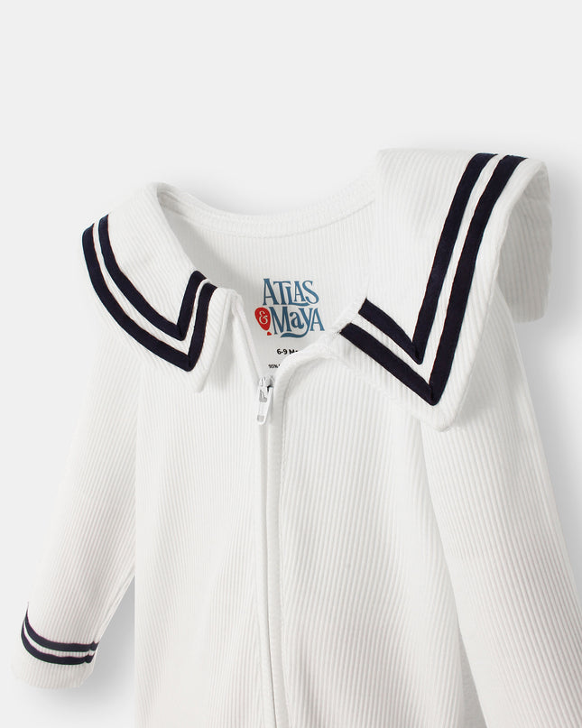 All On Board Playsuit - White - Atlas & Maya