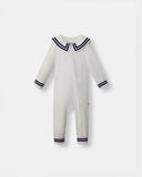 All On Board Playsuit - White (Footless) - Atlas & Maya