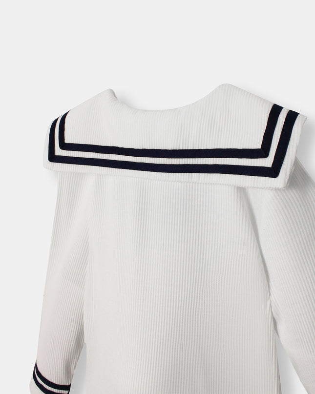 All On Board Playsuit - White (Footless) - Atlas & Maya