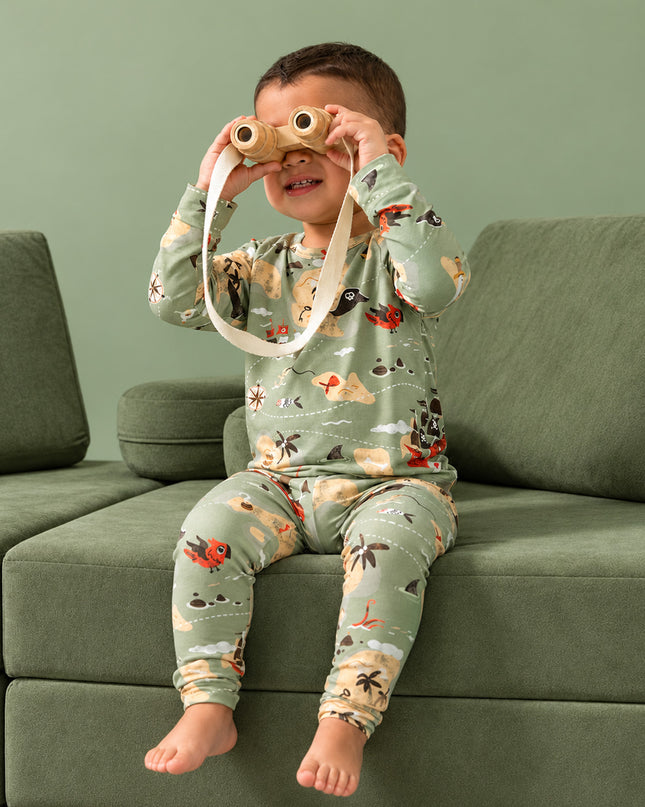 Bamboo Kids Pajamas in Pirate Map | Nighty Night