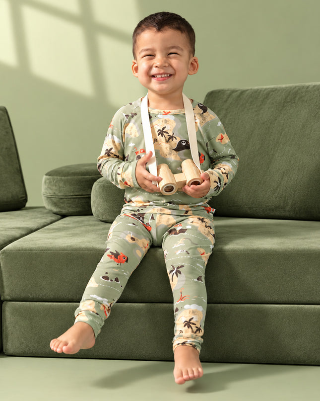 Bamboo Kids Pajamas in Pirate Map | Nighty Night