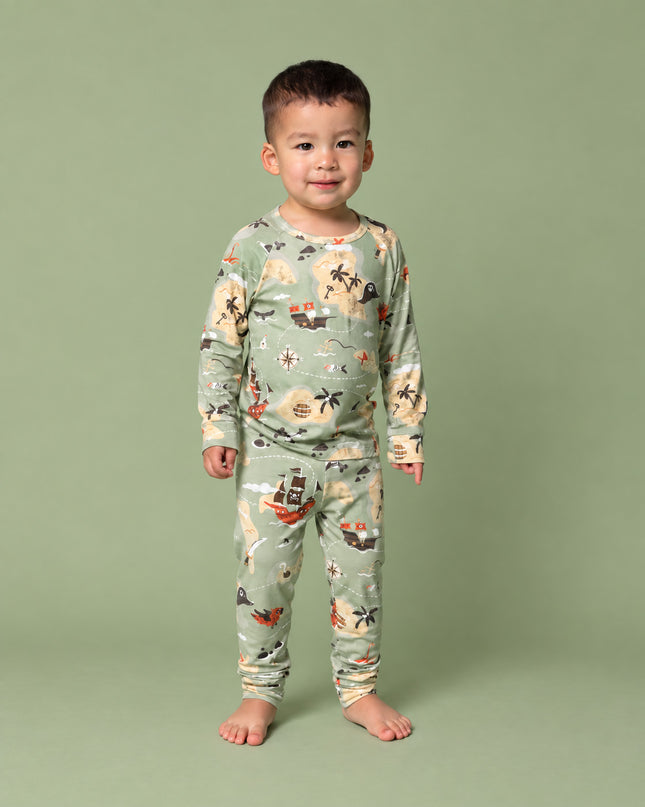 Bamboo Kids Pajamas in Pirate Map | Nighty Night