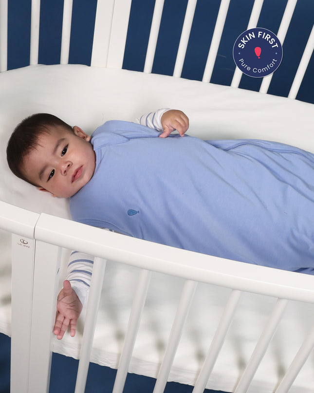 Essential Sleep Sack 1.0 TOG - Frost Blue - Atlas & Maya  Essential Sleep Sack 1.0 TOG - Frost Blue Bamboo sleep bag